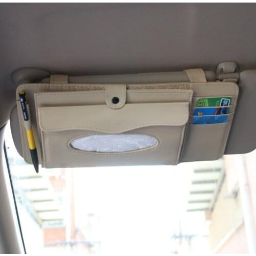 Car sunshade CD clip double-deck CD carton paper towel box multi-function extraction R-7251