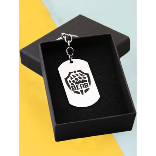 Game Escape From Tarkov Keychains Stainless Steel Pendant Keyring Car Accessories Key Holder BEAR USEC Cosplay Jewelry Gifts Men