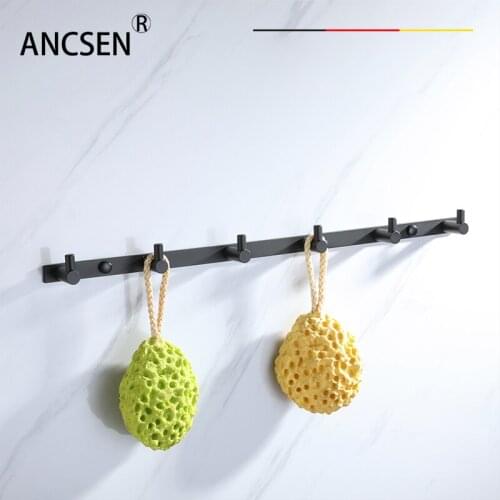 Black Hook Coat Hook Wall Hanging Behind The Door Clothes Hook Bathroom Towel Hook Multifunctional Row Hook Kitchen Hanging Hook