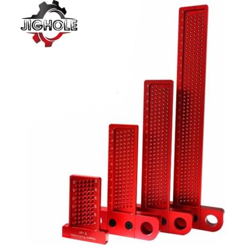 Woodworking Scribe 60-400mm T-type Ruler Hole Scribing Ruler Aluminum Alloy Line Drawing Marking Gauge DIY Measuring Tools