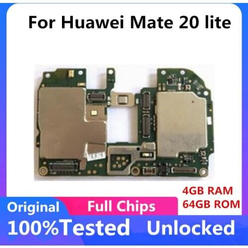 For Huawei Mate 20 lite Motherboard Unlocked Logic Board For Huawei Mate 20 lite Original Mainboard 4+64GB WIth Full Chips