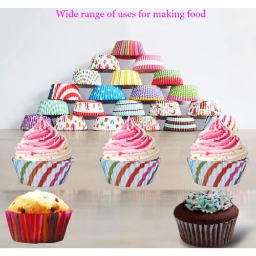 100Pcs Muffin Cake Liner Baking Muffin Box Cup Box Party Tray Cake Decoration Tool Birthday Party Decoration Cake Baking Tool