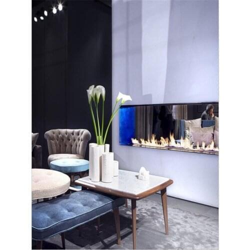 Inno-Fire 60 inch real fire stainless steel intelligent smart automatic double sided ethanol insert fireplace