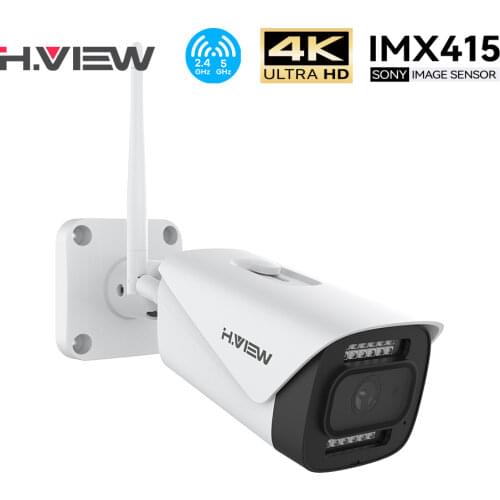 H.View 8Mp 4K Ip Camera Wifi Home Cctv Security Surveillance Outdoor Audio Video Sd Card Slot Cameras For Poe Nvr System Onvif