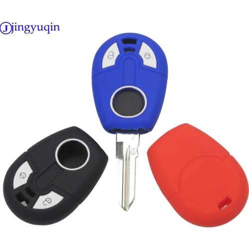 Jingyuqin 10pcs New Replacement Silicone Key Case Cover Case For Fiat transponder Key Brazil Positron 2 Buttons Remote Key