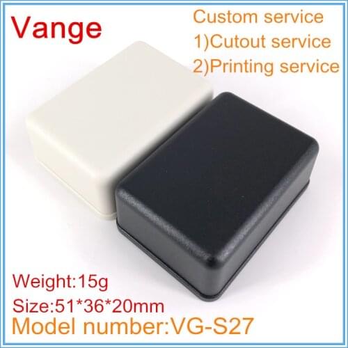 1pcs/lot black wire connector housing 51*36*20mm ABS case plastic extrusion box chassis for transducer electric apparatus