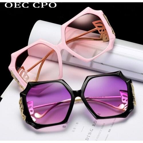 Square Sunglasses Women Designer Brand Metal leg butterfly Sunglasses Vintage visor sunglass Man Shades Gradient UV400 Oculos