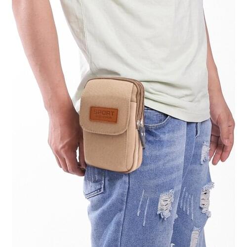 Running Pouch Travel Camping Bags Outdoor Men Canvas Waist Bag Pocket Sport Phone Purse Travel Zip Belt Bum Pouch Free shipping