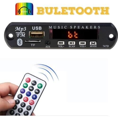 Decoder Board Module MP3 Player Bluetooth Car Kit MP3 12V LED Screen For Iphone XS Support TF USB AUX 3.5 Mm FM Radio Adapter