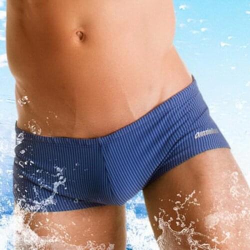 Aussiebum Men Swimwear Summer Swimming Shorts Swimsuits Striped Mens Swim Trunks Briefs Gay Bikini Beachwear Sunga Masculina