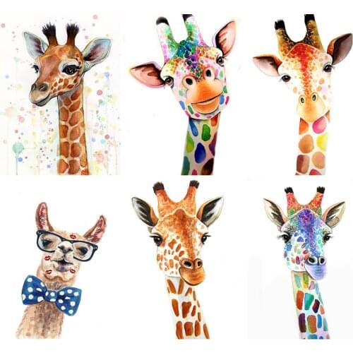 5D DIY Diamond Painting Animal Giraffe Cross Stitch Kit Full Drill Square Embroidery Mosaic Picture of Rhinestones Home Decor