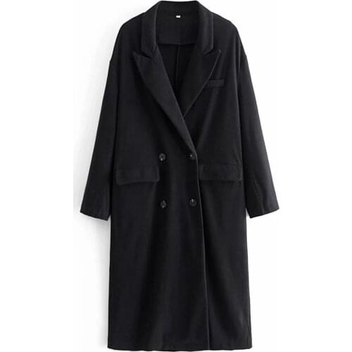 Fad Winter New Women Coat Elegant Black Women Long Jackets Warm Thicken Casual Vogue High Street Windbreaker Outfits