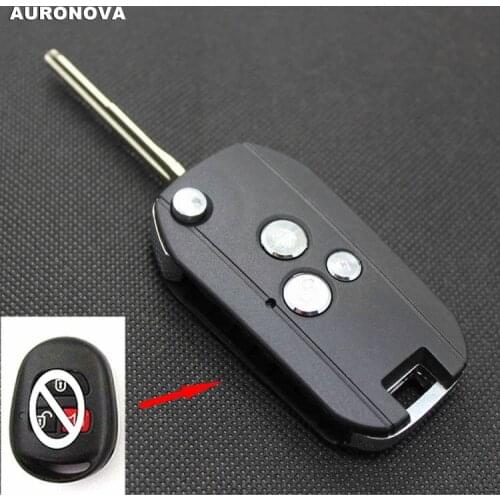 AURONOVA New Upgrade Flip Folding Key Shell for Hyundai Coupe 3 Buttons Modified Remote Car Key Case