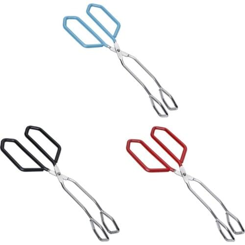 Scissor Tongs 11 Inch Heavy Duty Stainless Steel Barbecue Cooking Baking Tongs Long Handle Food Bread Roast Clip BBQ Accessories