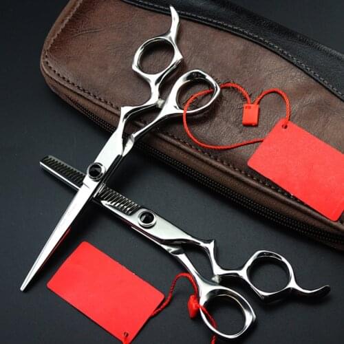 Upscale Germany 440c 6 inch hair scissors thinning shears cutting makeup scissor barber tools hair clipper hairdressing scissors