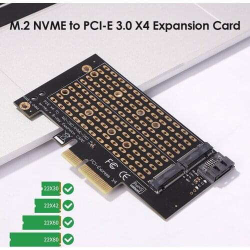 PCIE to M2/M.2 Adapter Card M2 NGFF SSD M2 PCIE 3.0 X4 to SATA M Key + B Key Expansion Card Computer Replacement Accessories