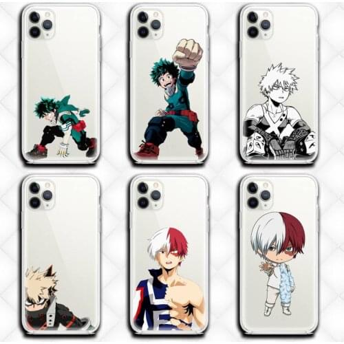 Anime My Hero Academia deku bakugou Phone Case clear for iphone 12 pro max mini 11 pro XS MAX 8 7 6 6S Plus X 5S SE 2020 XR