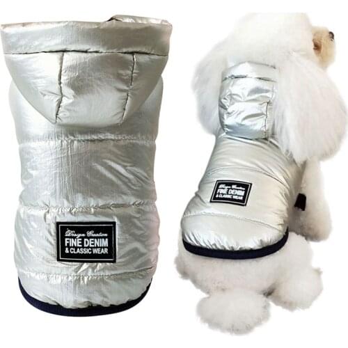 Luxury Winter Dog Jacket Puppy Dog Clothes Pet Outfits Dog Coat Jeans Costume Chihuahua Poodle Bichon Pet Clothing