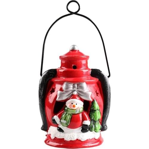 Christmas Candle Lantern Santa Snowman Portable Small Oil Lamp for Christmas Party Home Wedding Indoors Outdoors Decoration