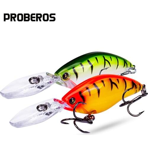 PROBEROS Crankbait Fishing Lure 11.2cm-4.41"/18.5g-0.65oz Artificial Bass Baits 4# BKB Hook Hard Wobblers Tackle