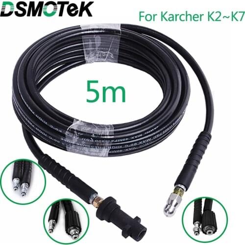 5 meters High Pressure Washer Hose Pipe Cord Car Washer Cleaning Extension Hose for Karcher K2-K7 Water Pipe Vehicle Garden Wash