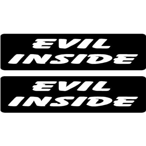 For (2Pcs) 2pcs - EVIL INSIDE funny jdm racing car motorcycle bumper decals stickers AT1004