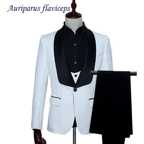 3 Color Groom Tuxedos Tailor Groomsman Jacket Floral Print Suit Man Suit Textured Dinner Suit Wedding Suit(Jacket+pants+vest)