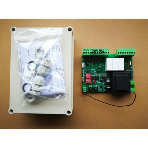 Waterproof cover 433.92Mhz 220V AC Professional Sliding Door Controller gate opener plate Receiver Rolling code Remote control