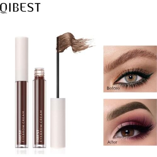 QIBEST 5 Colors Waterproof Eyebrow Cream Long Lasting Eye Brow Gel Natural Professional Eyebrow Gel Eye Smooth Makeup Cosmetics