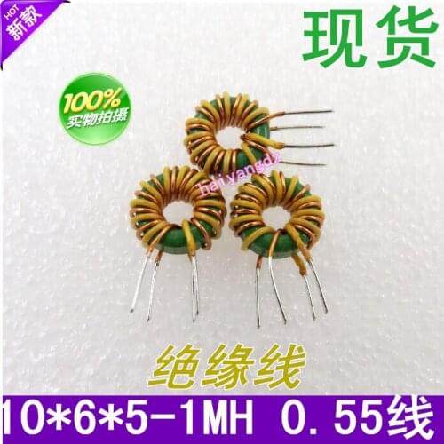 10pcs/10*6*5 1MH 0.55 Insulation Line 3A Bifilar winding Annular common mode inductor Mn Zn ferrite