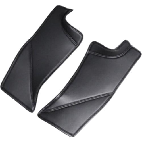 2pcs PU Leather Car Door Sill Protector Cover Sticker Fit For Tesla Model Y