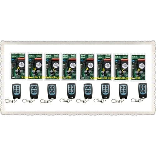 2int -- 2 out AC220V 1CH RF Wireless Remote Control Switch System Transmitter with Two-button Receiver Smart Home Switch