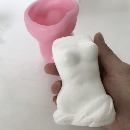 3D Girl Body Chocolate Cake Silicone Molds Resin Plaster Vase Flowerpot Silicon Mould Candle Baking Accessories