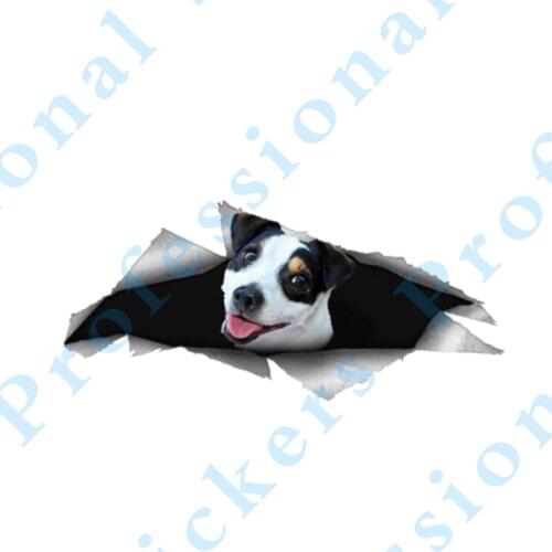 3D Animal 13 x 7.3 Black white Alabai Sticker Torn Metal Vinyl Decal Lovely Car Stickers Motorcycle Trunk Animal 3D Car Styling