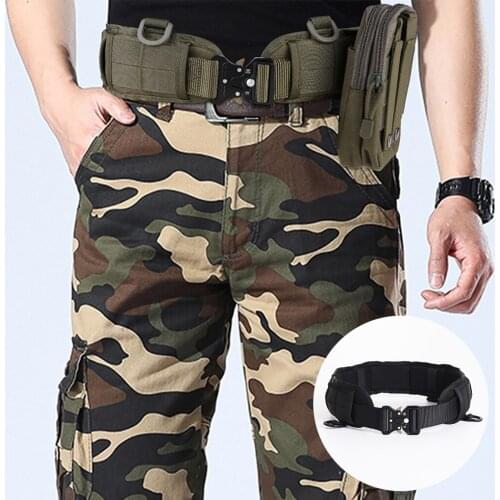 Army Style Combat Belts Quick Release Tactical Belt Fashion Men Canvas Waistband Outdoor Hunting 2021 new