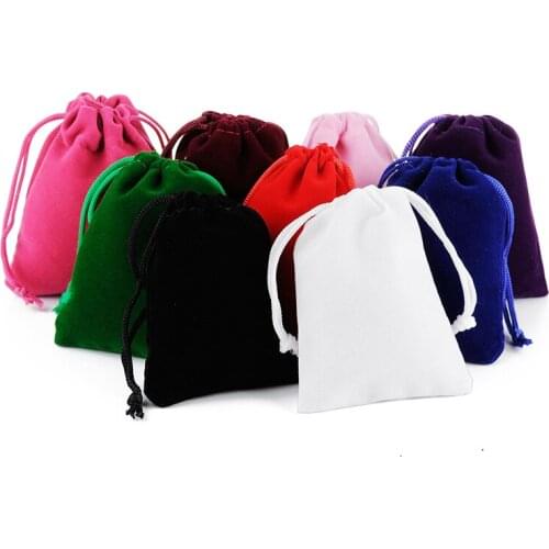 10Pcs Drawstring Velvet Bags Wedding Christmas Candy Gift Bag Reusable Cosmetic Storage Bag Jewelry Packaging Bag Party Supplies