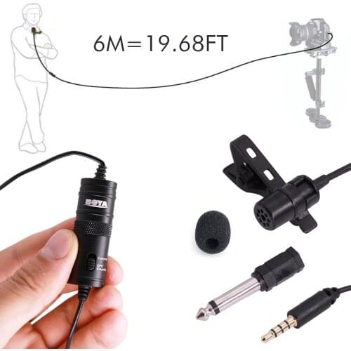 BY-M1 Omni Directional Lavalier Microphone Electric Condenser Mic For smartphones, DSLR, Camera