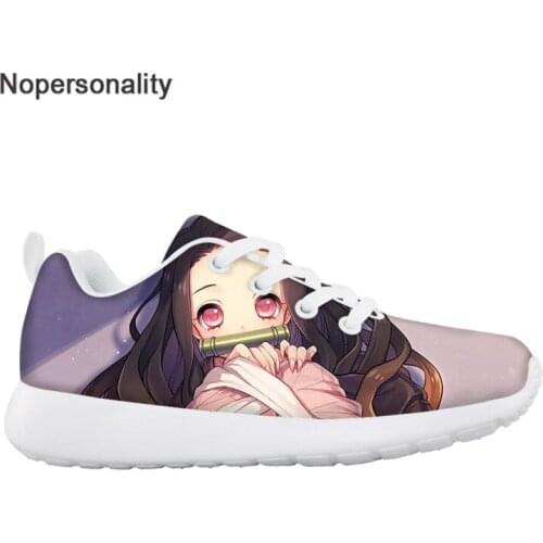 Nopersonality Devils Blade Anime Kids Running Sneakers Breathable Lightweight Children Shoes Non-slip Casual Boys Girls Shoes