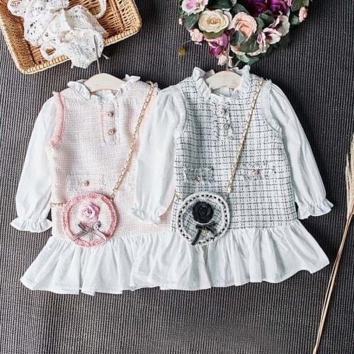 Girls European Style Stitching Dress Kids Dresses for Girls Flower Girl Dresses Kids Dresses for Kids Clothes Autumn Clothes