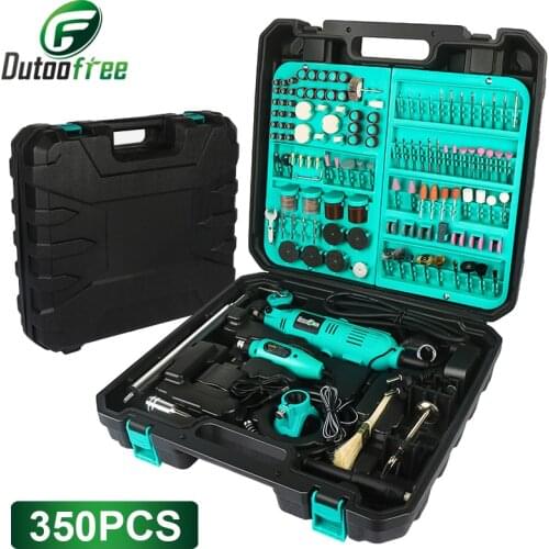 350PCS Dremel Electric Tools Mini Drill Woodworking Drilling Machine Mini Polishing Machines Dremel Accessories Set EU/US Plug