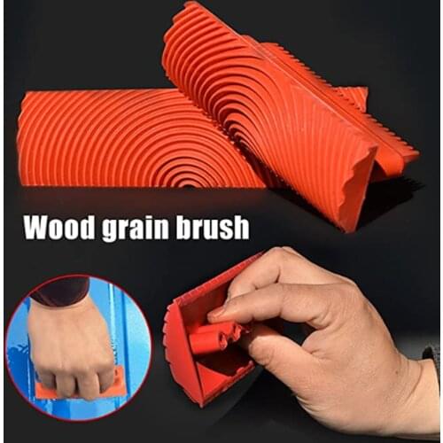 Wood Graining Painting Tool Wood Grain Tool Household Wall Art Paint, Wood Grain Pattern Rubber DIY Graining Painting