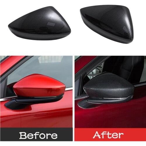 Car Rear View Rearview Side Glass Mirror Cover Trim Frame Side Mirror Caps For Mazda CX30 CX-30 2020 2021 Car Accessories