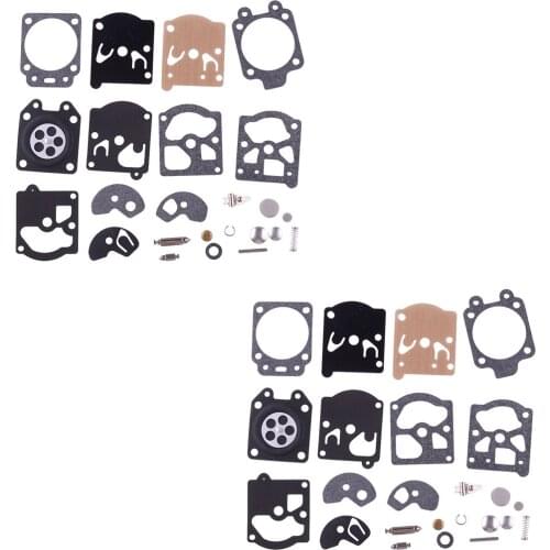 2Sets Carburetor Carburettor Carb Repair Rebuild Kit Diaphragm Gasket Fit for Mcculloch 335 435 440 Chainsaw 530 06 98-26