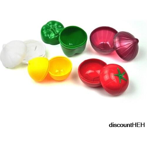 Fresh Storage Box Lemon Lime Saver Plastic See Through Container Holder Bulb Shaped Moist Assorted For Kitchen Refrigerator