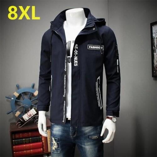 New spring Arrival Fashion Men long Jacket Coat Hot Sell Casual Wear 8XL 7XL 6XL Detachable hat Autumn Overcoat Outwear