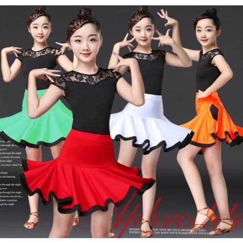 Summer girls Latin dance costumes children Latin dance skirts practice clothes competition clothes girls Latin dance clothes
