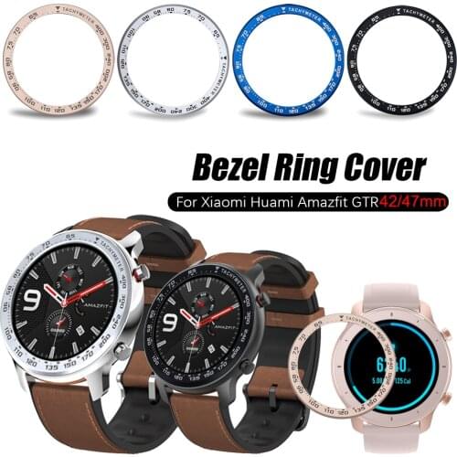 Metal Outer Edge Cover For Xiaomi Amazfit GTR 47MM Bezel Ring Dial Scale Speed Protective Case For Amazfit GTR 42mm Tachymeter