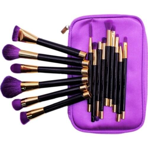 New15pcs Makeup Brushes Soft Hair Makeup Brush Pro Cosmetic Blending Contour Eyebrow Foundation Kabuki Make-up Brush With Bag