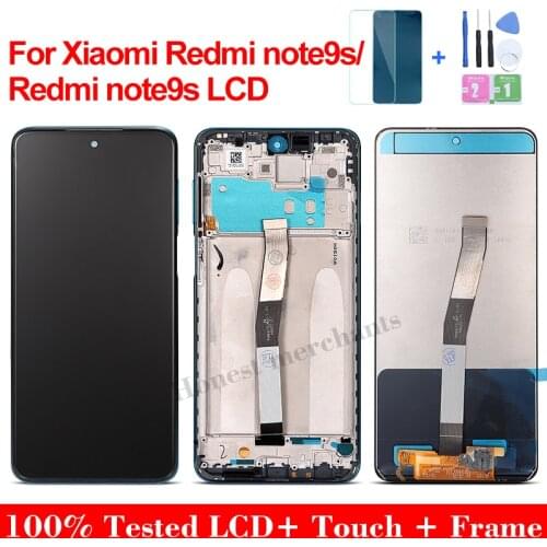 LCD Original 6.67"For Redmi Note 9S LCD Screen Digitizer With Frame ForRedmi Note 9 Pro Note 9 Pro Max Touch Screen Display lcd
