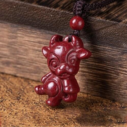 Guardian Cinnabar Chinese Zodiac Necklace Pendant Lucky Jewelry Talisman Pendant Childrens Jewelry